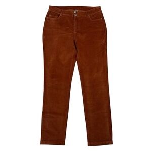 Lulu B  Orange Velvet Velour Skinny Pants Jeans Size 8 Cotton Spandex Stretch